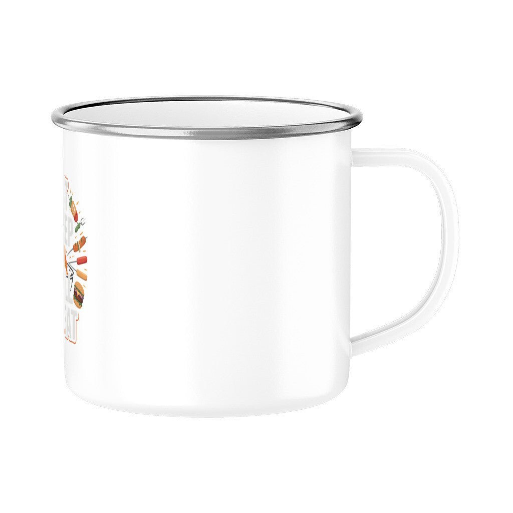 Eat Sleep Grill Repeat - Emaille Tasse | Mug | Meatware