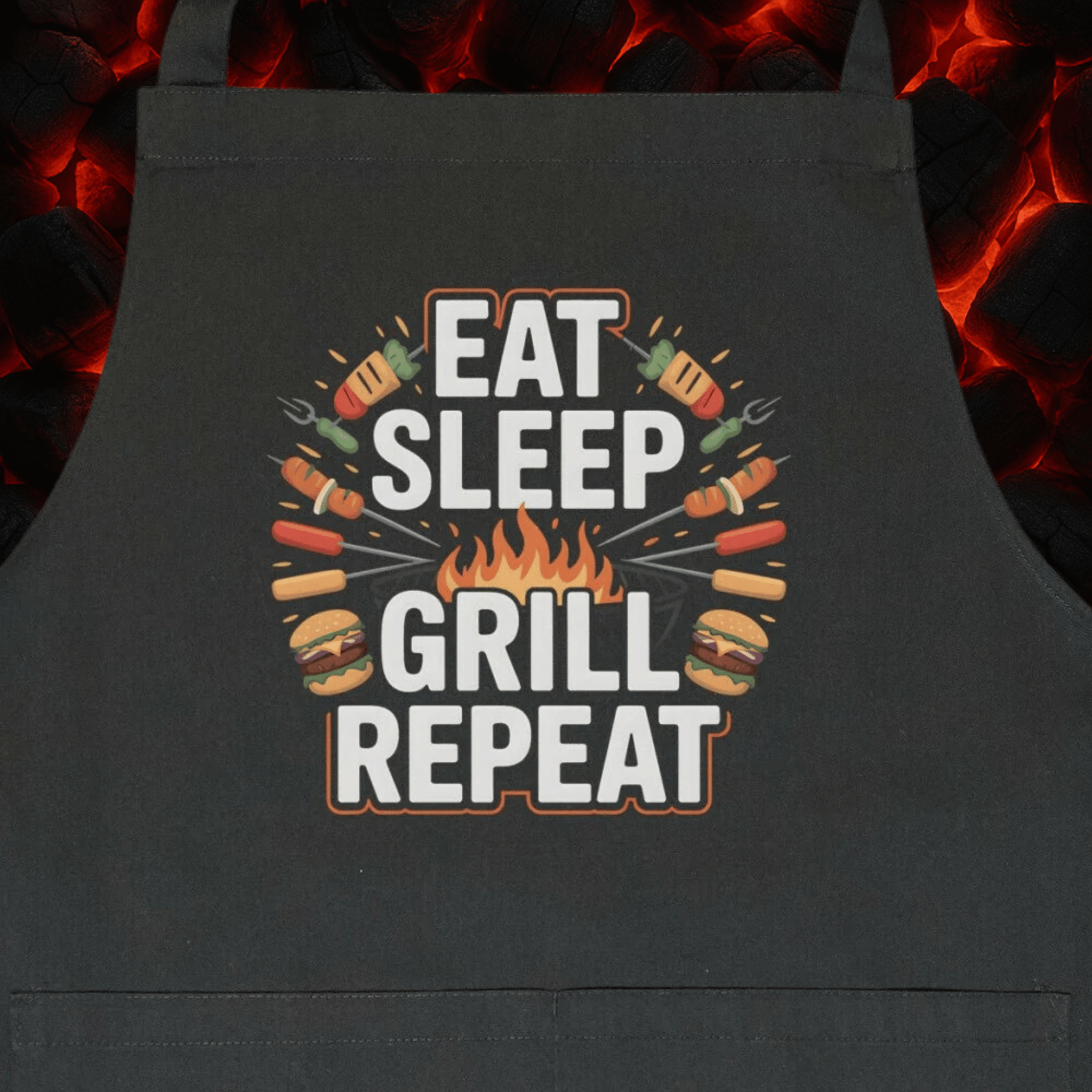 Eat Sleep Grill Repeat - Grillschürze | Apron | Meatware