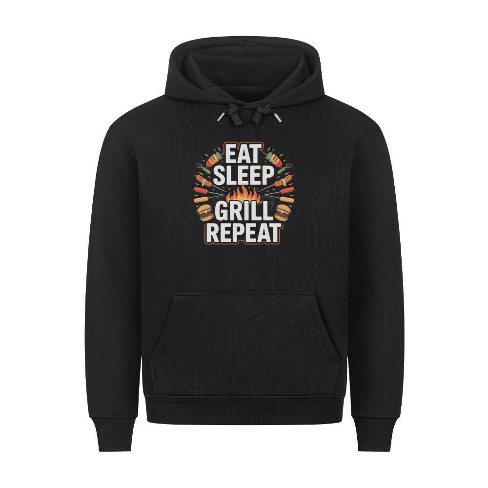 Eat Sleep Grill Repeat - HigherBlanks Premium Hoodie | Hoodie | Meatware