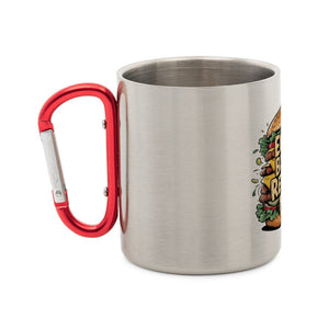 Ein Biss reicht nie! - Edelstahl - Tasse mit Karabiner | Mug | Meatware