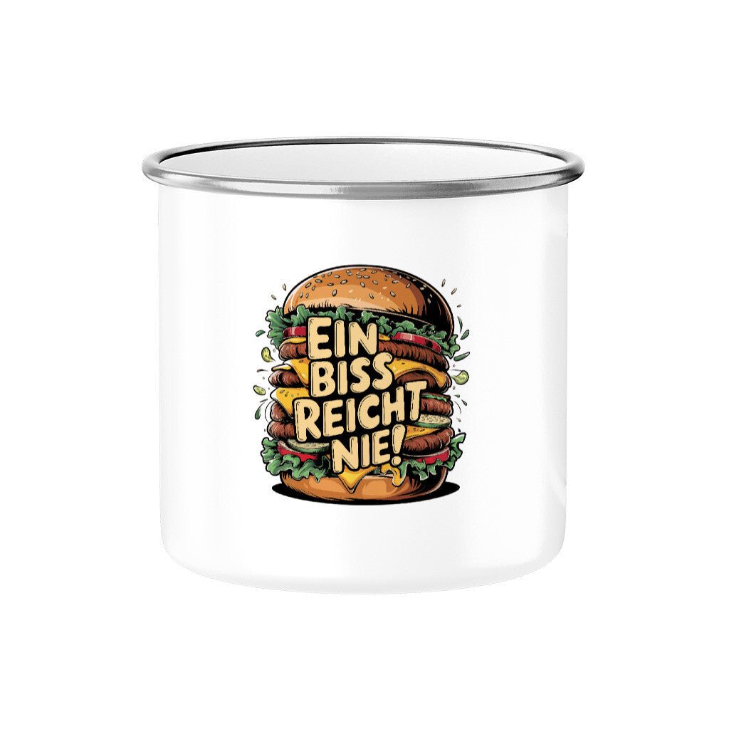 Ein Biss reicht nie! - Emaille Tasse | Mug | Meatware