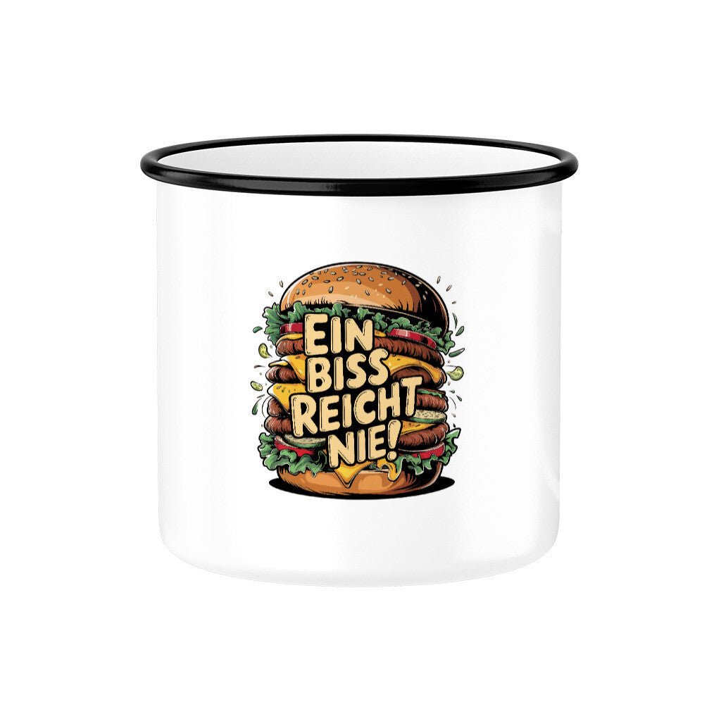 Ein Biss reicht nie! - Emaille Tasse | Mug | Meatware