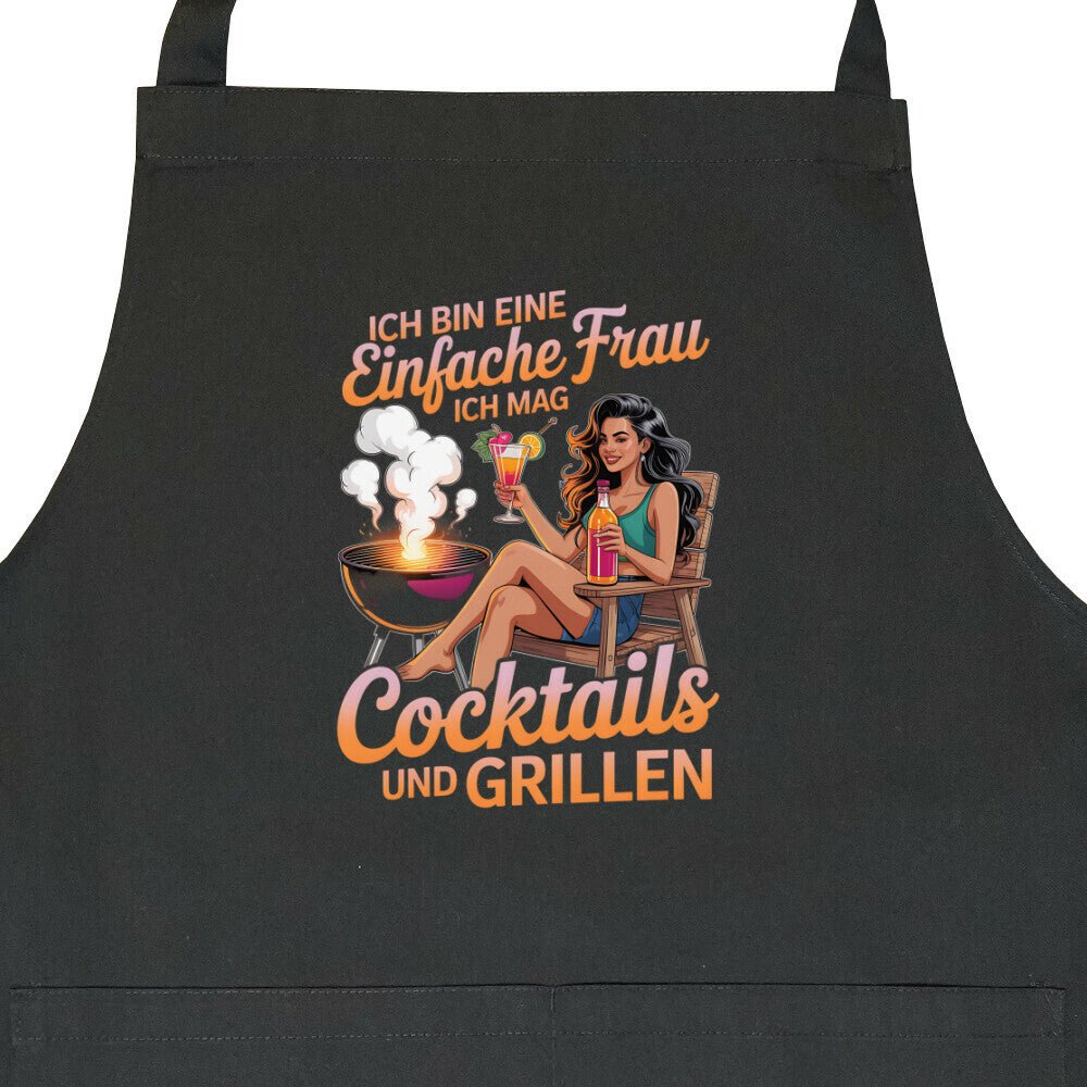 Einfache Frau - Cocktails und Grillen - Grillschürze | Apron | Meatware