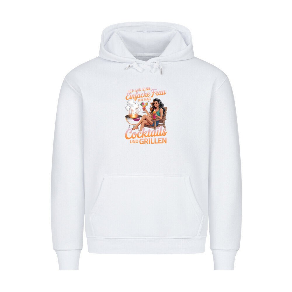 Einfache Frau - Cocktails und Grillen - HigherBlanks Premium Hoodie | Hoodie | Meatware