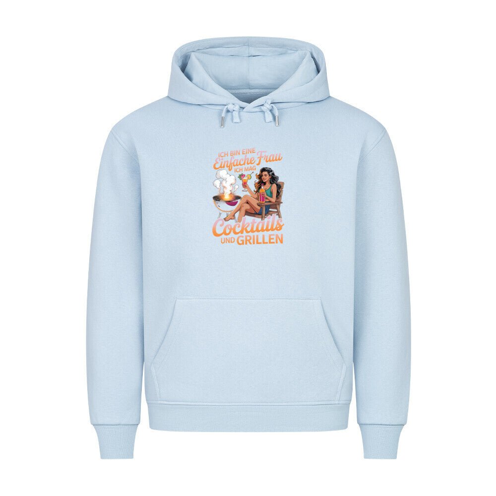 Einfache Frau - Cocktails und Grillen - HigherBlanks Premium Hoodie | Hoodie | Meatware