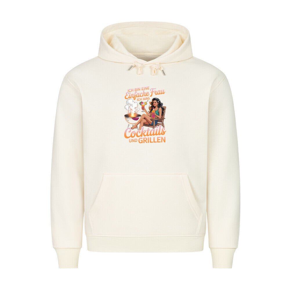 Einfache Frau - Cocktails und Grillen - HigherBlanks Premium Hoodie | Hoodie | Meatware