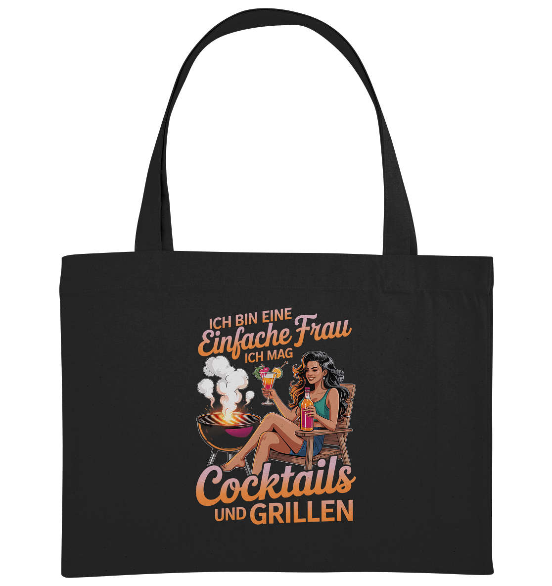 Einfache Frau - Cocktails und Grillen - Organic Shopping - Bag - Organic Shopping - Bag | Taschen | Meatware