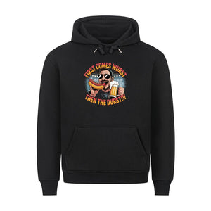 First comes the wurst then the Durst - HigherBlanks Premium Hoodie | Hoodie | Meatware
