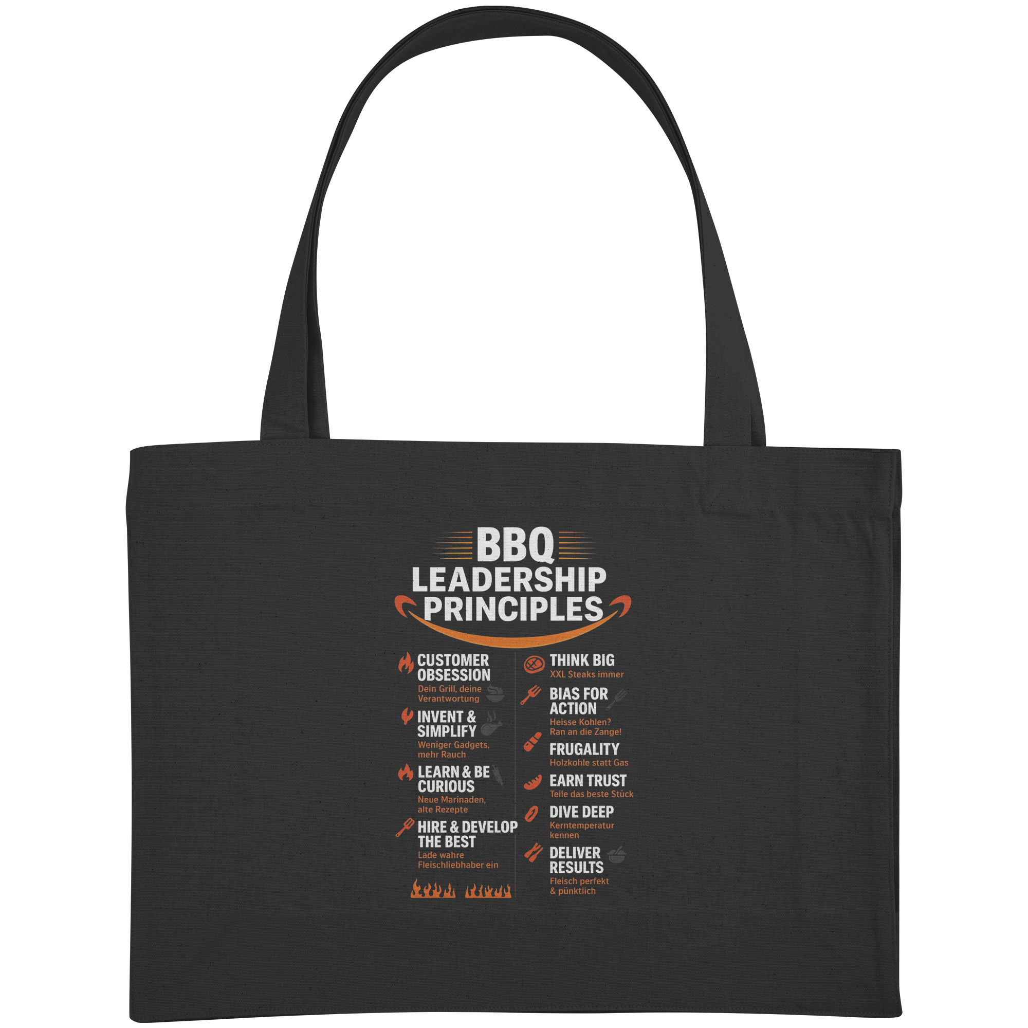 BBQ Leadership Principles  - Organic Shopping-Bag