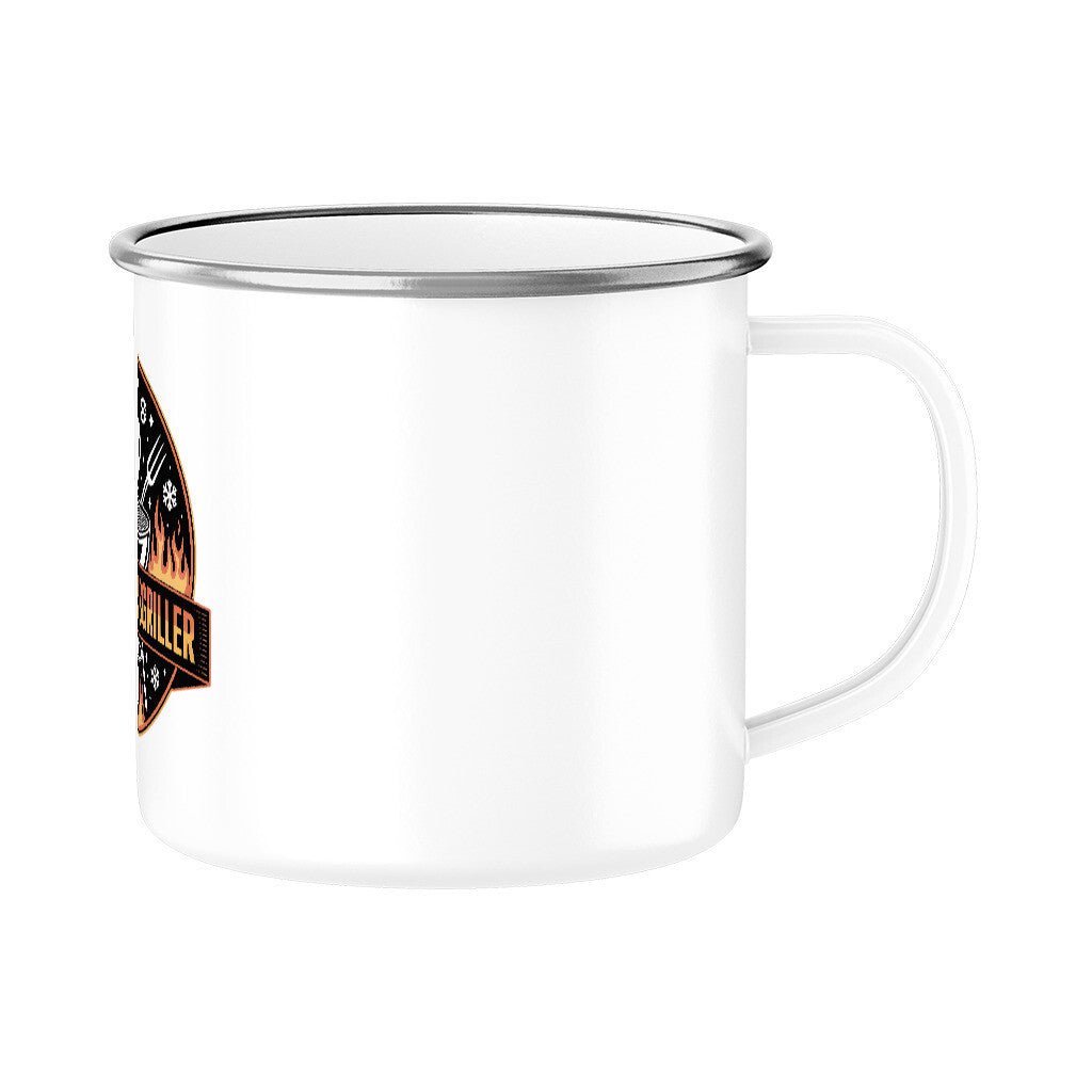 Ganzjahresgriller - Logo - Emaille Tasse | Mug | Meatware