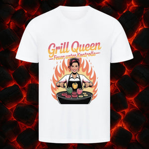 Grill Queen – Feuer unter Kontrolle - HigherBlanks Premium T-Shirt | T-Shirt | Meatware
