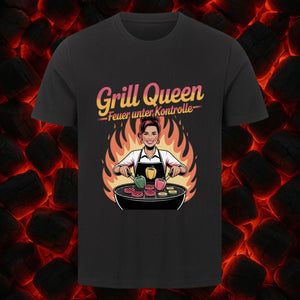 Grill Queen – Feuer unter Kontrolle - HigherBlanks Premium T-Shirt | T-Shirt | Meatware