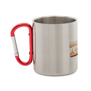 Grillmaster @ work - Edelstahl - Tasse mit Karabiner | Mug | Meatware