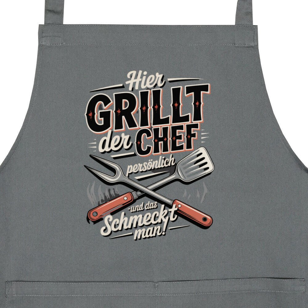 Hier grillt der Chef persönlich - Grillschürze | Apron | Meatware