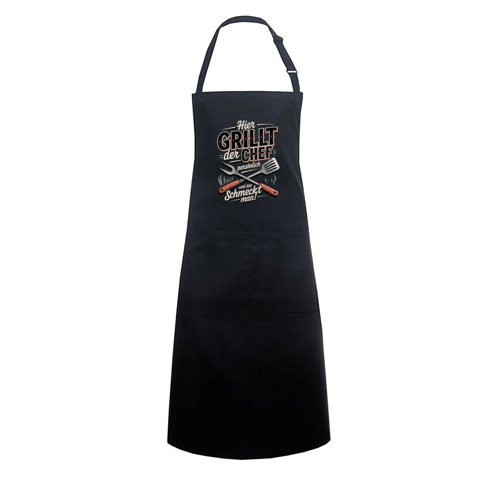 Hier grillt der Chef persönlich - Grillschürze | Apron | Meatware