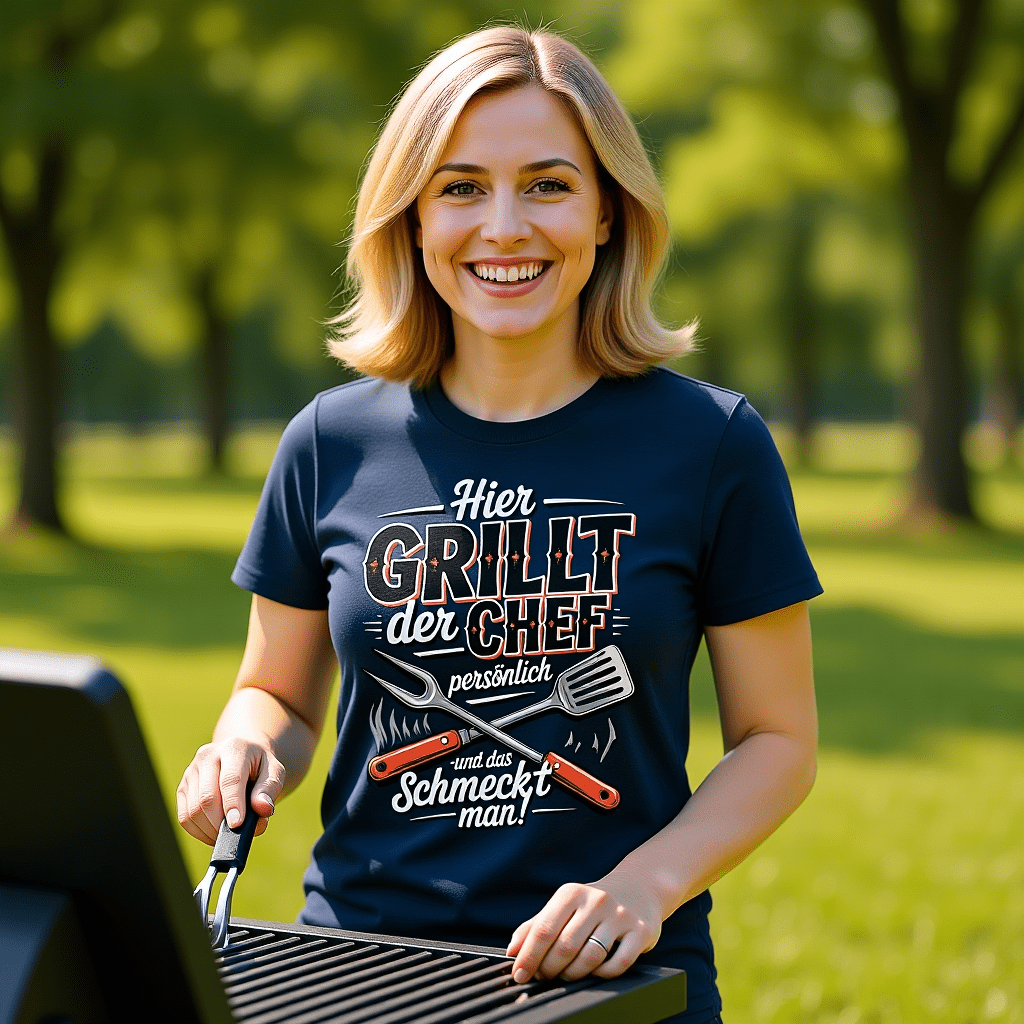Hier grillt der Chef persönlich - HigherBlanks Premium T-Shirt | T-Shirt | Meatware