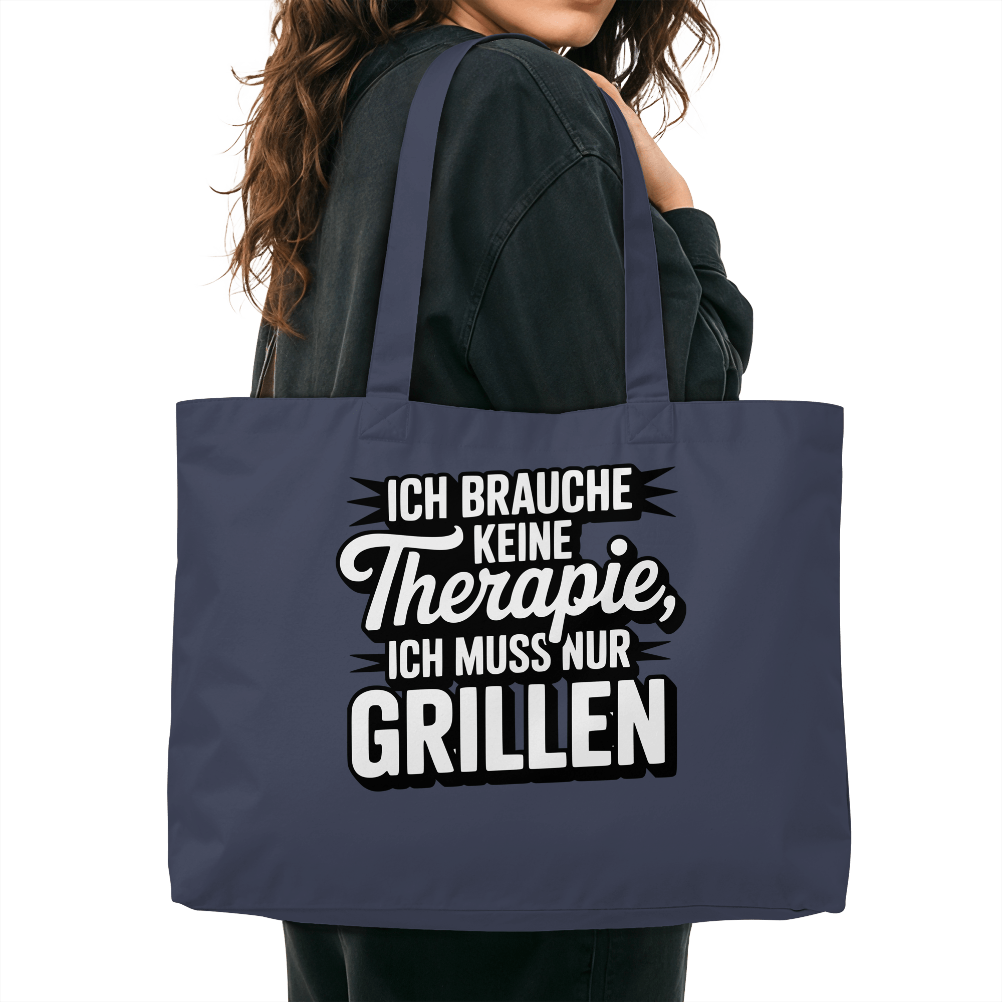Ich brauche keine Therapie, ich muss nur Grillen - Organic Shopping - Bag | Taschen | Meatware