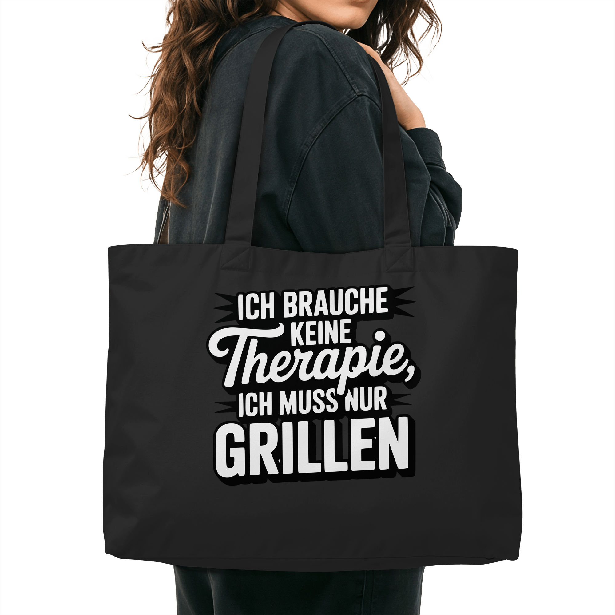 Ich brauche keine Therapie, ich muss nur Grillen - Organic Shopping - Bag | Taschen | Meatware