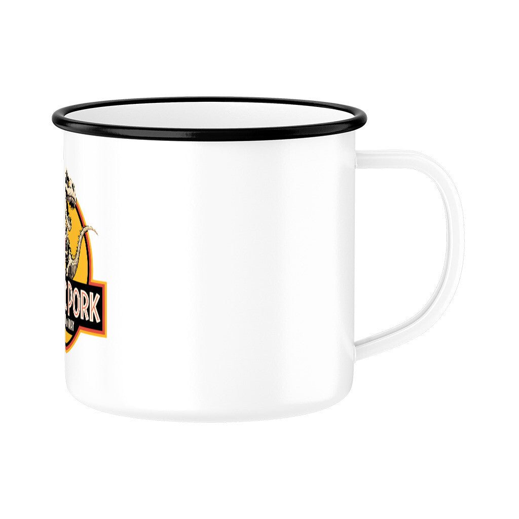 Jurassic Pork – Meat Finds a Way - Emaille Tasse | Mug | Meatware