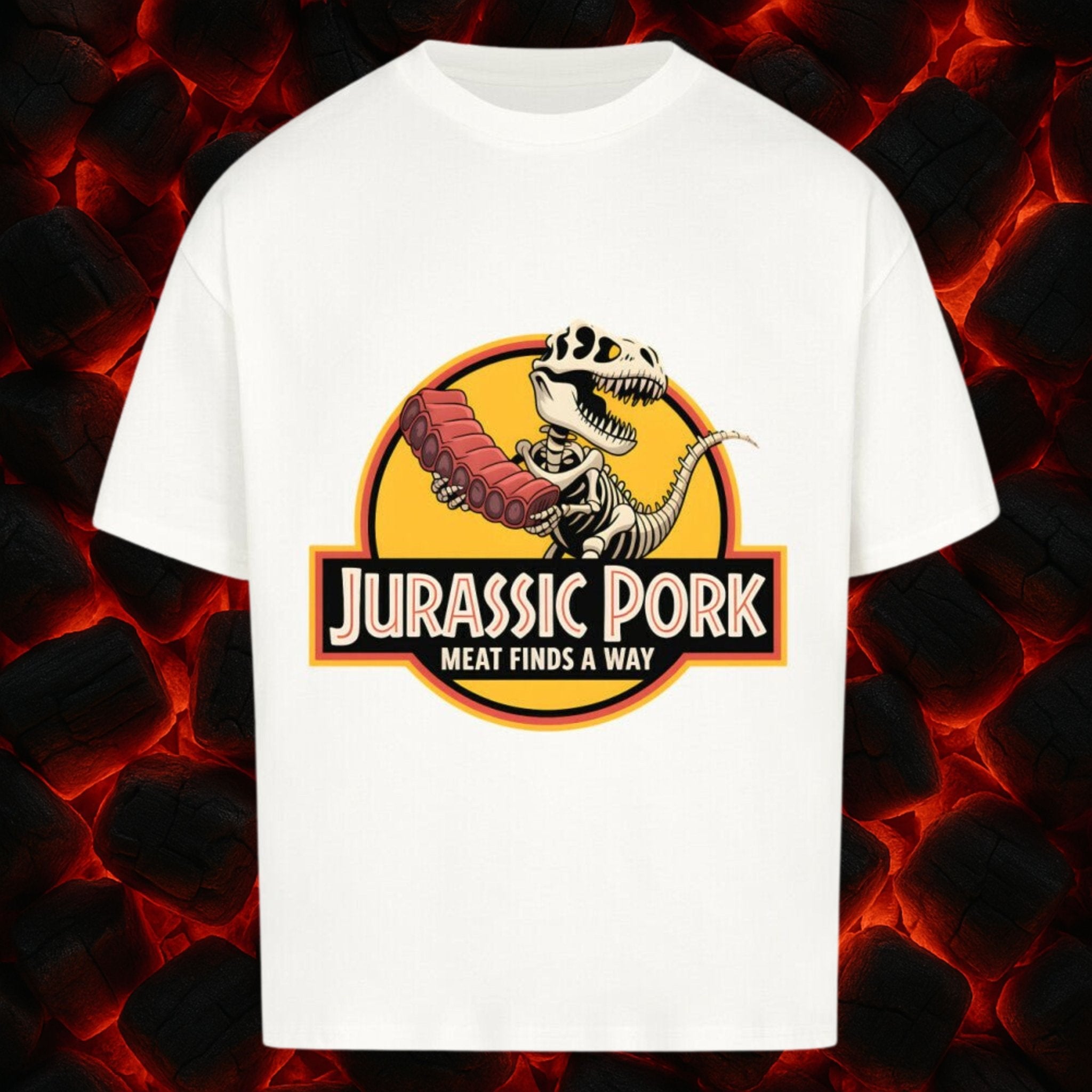 Jurassic Pork – Meat Finds a Way - VACANCY Oversized Shirt | T-Shirt | Meatware