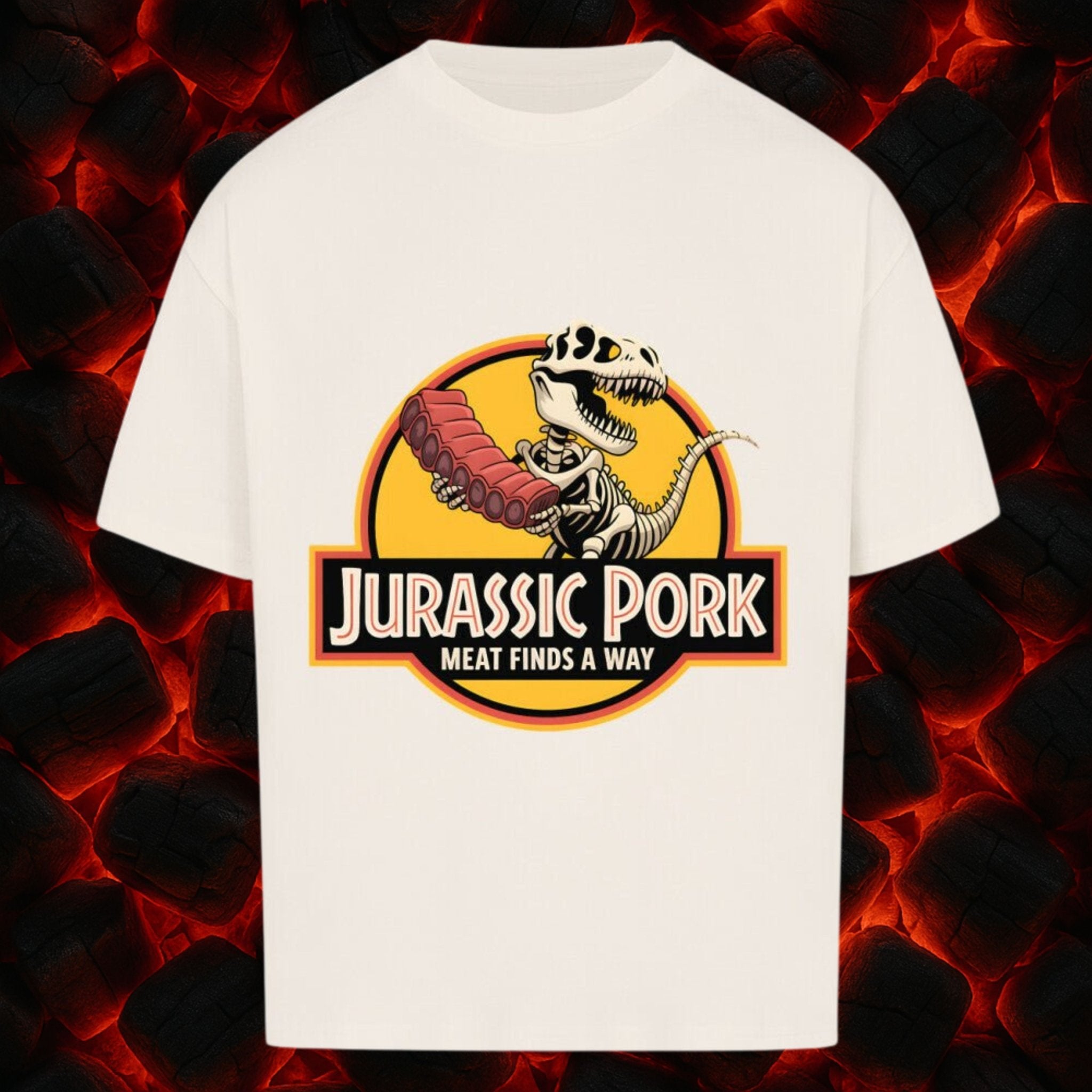 Jurassic Pork – Meat Finds a Way - VACANCY Oversized Shirt | T-Shirt | Meatware