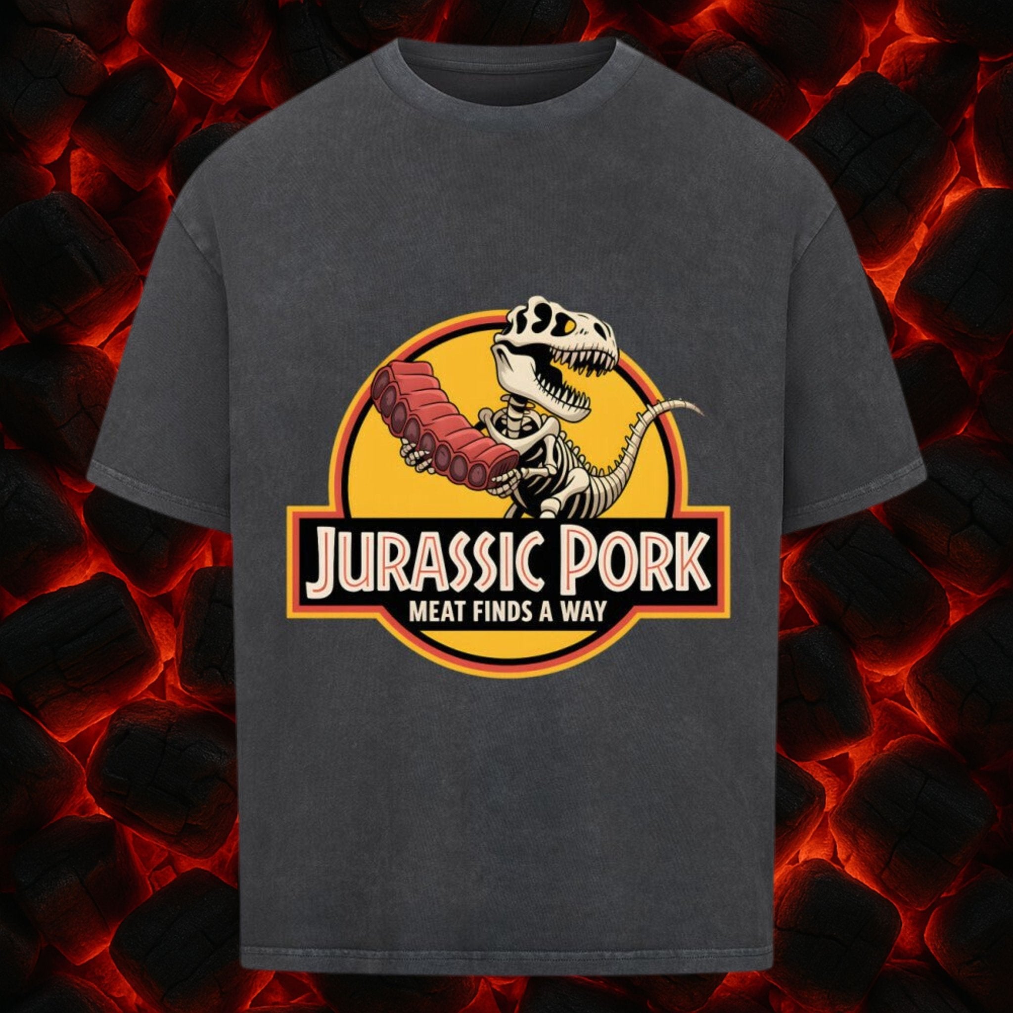 Jurassic Pork – Meat Finds a Way - VACANCY Oversized Shirt | T-Shirt | Meatware