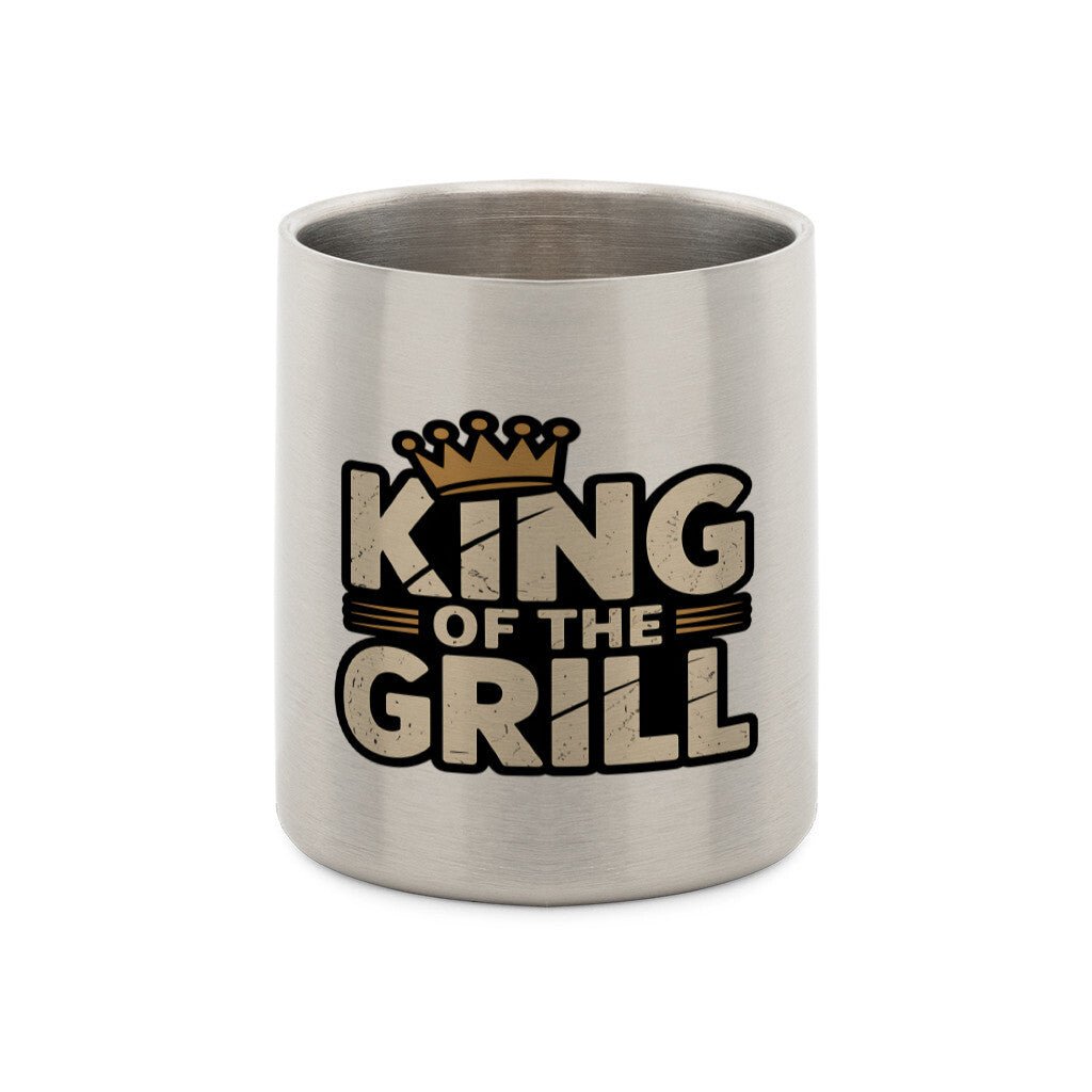 King of the Grill - Edelstahl - Tasse mit Karabiner | Mug | Meatware