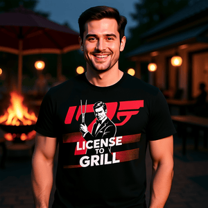 Licence to Grill - HigherBlanks Premium T-Shirt | T-Shirt | Meatware