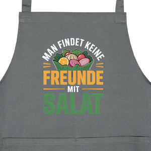 Man findet keine Freunde mit Salat - Grillschürze | Apron | Meatware