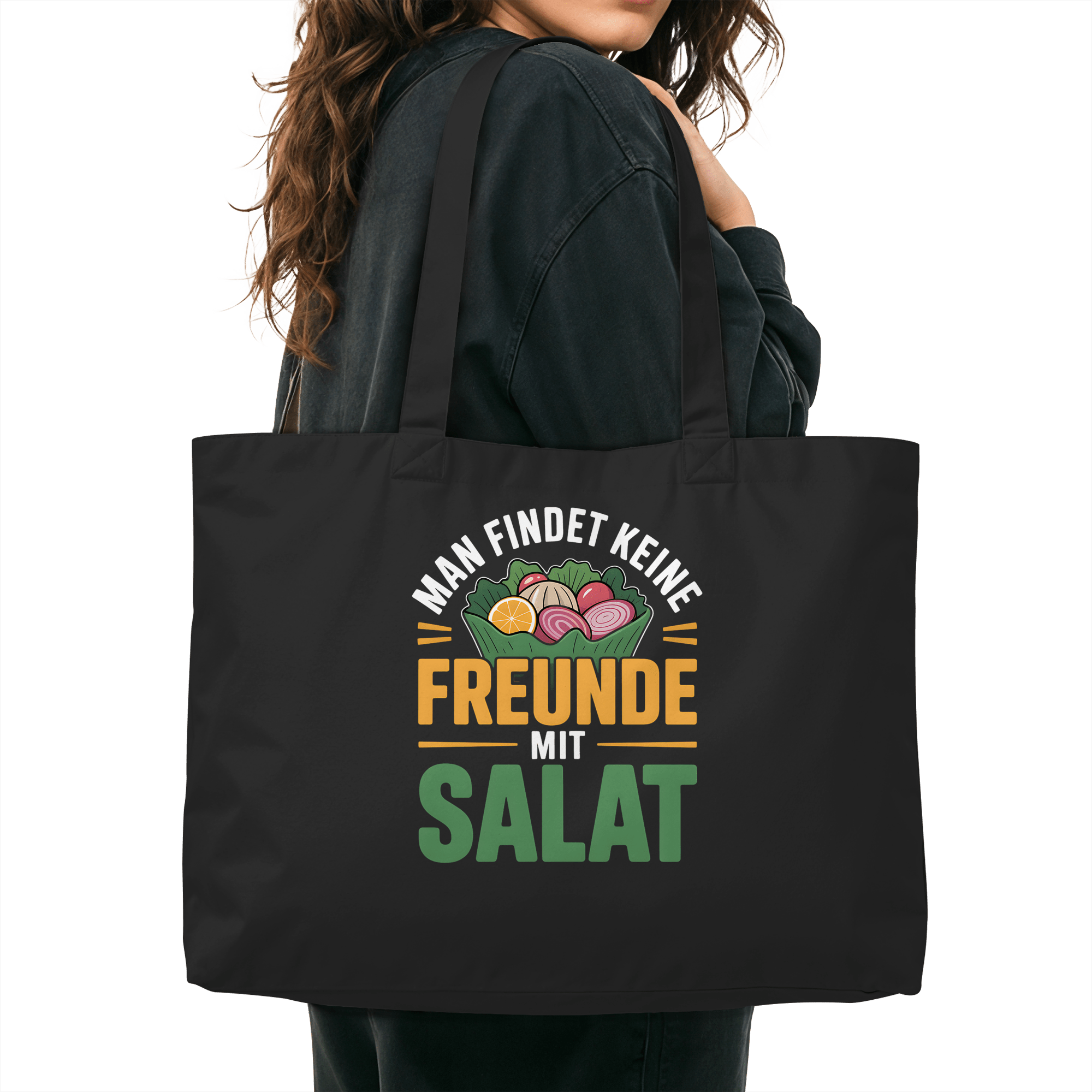 Man findet keine Freunde mit Salat - Organic Shopping - Bag | Taschen | Meatware