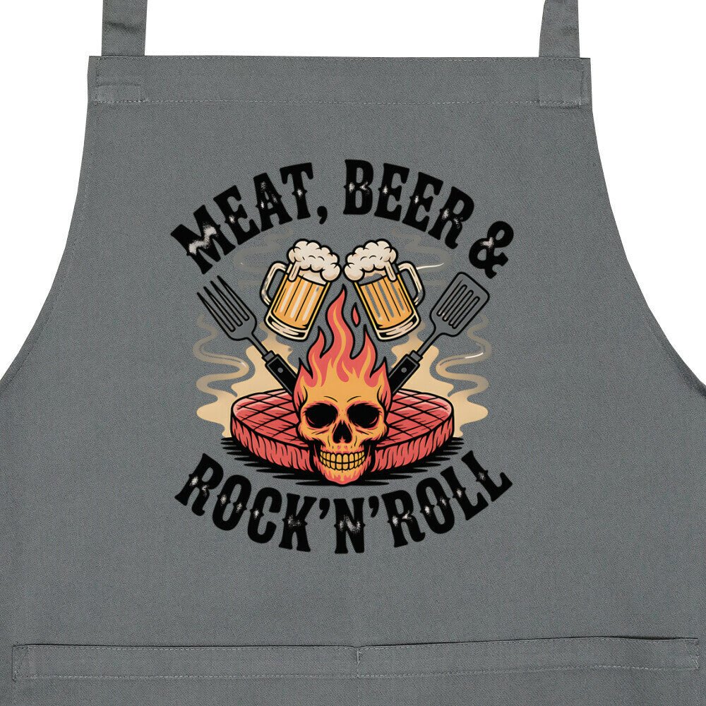 Meat, Beer & Rock N roll - Grillschürze | Apron | Meatware