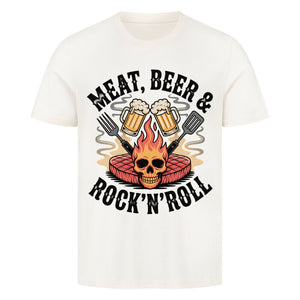 Meat, Beer & Rock N roll - HigherBlanks Premium T-Shirt | T-Shirt | Meatware