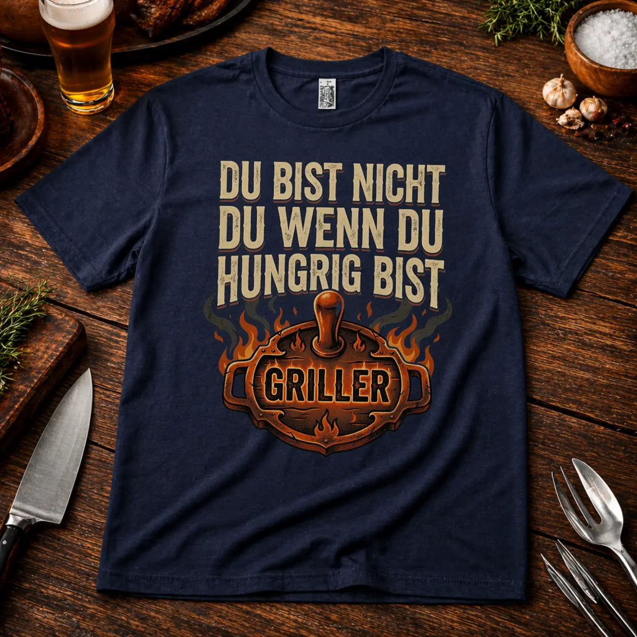 Griller Premium Shirt „Du bist nicht du...“ – Das Heilmittel gegen Hunger