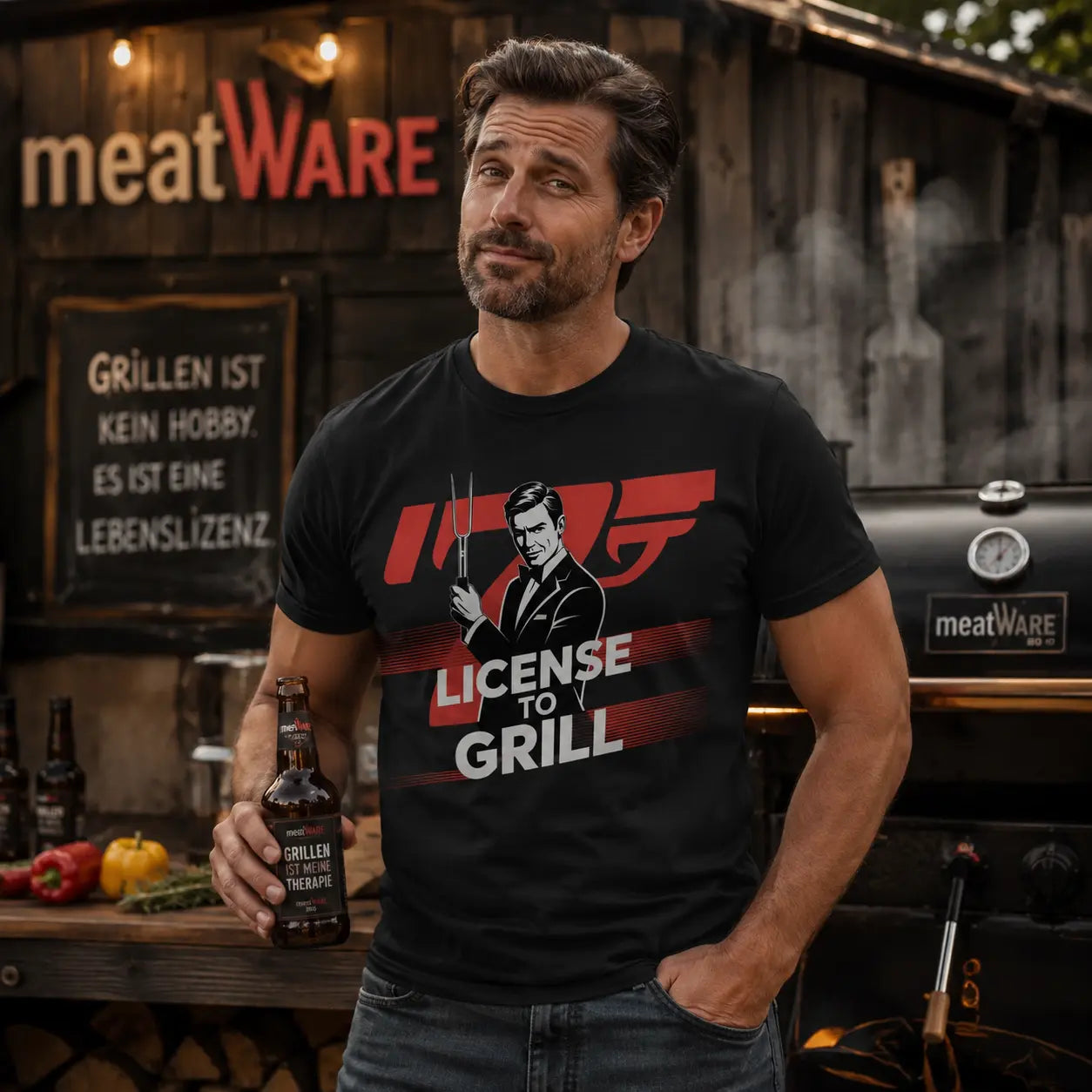 🔫 License to Grill – Premium BBQ T-Shirt