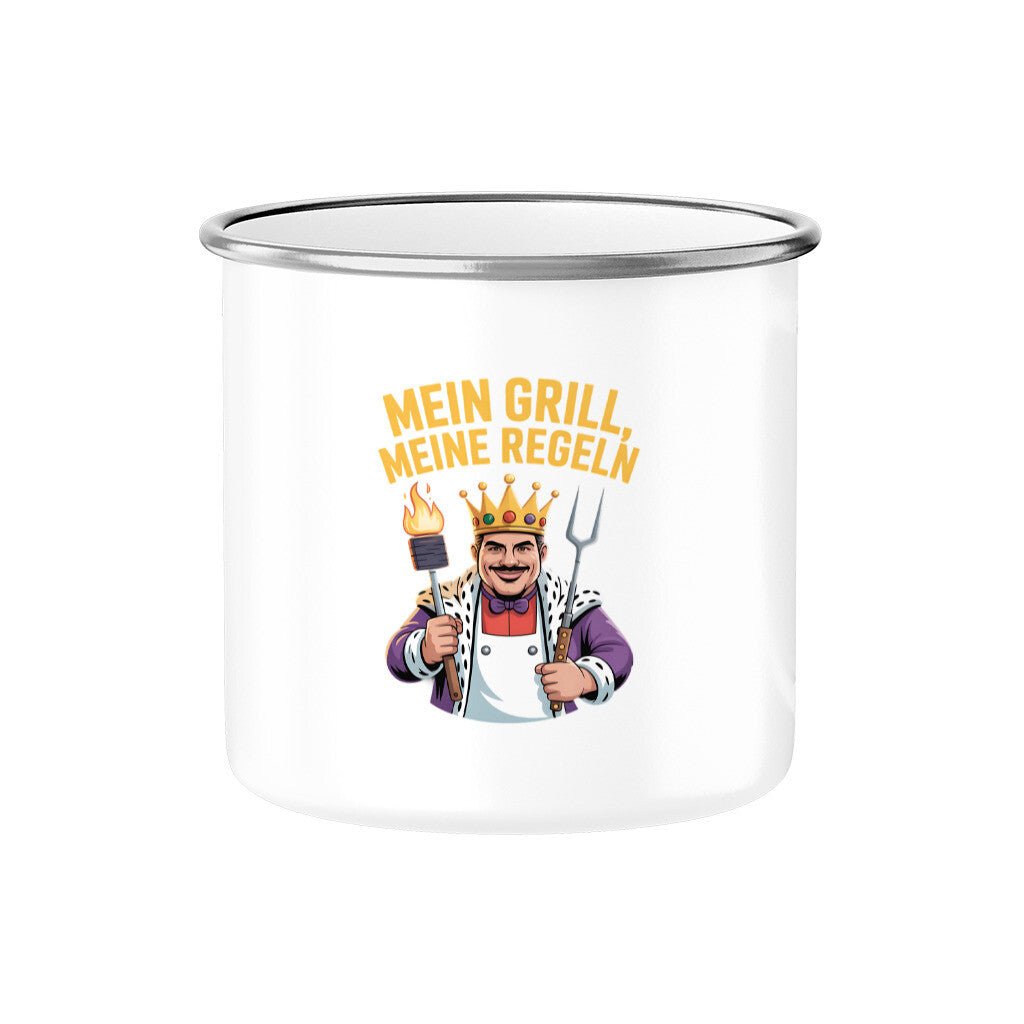 Mein Grill, meine Regeln - Emaille Tasse | Mug | Meatware
