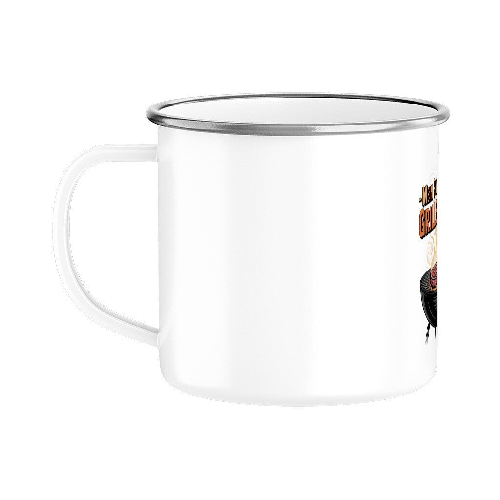 Mein Plan für Heute - Grillen und Bier - Emaille Tasse | Mug | Meatware