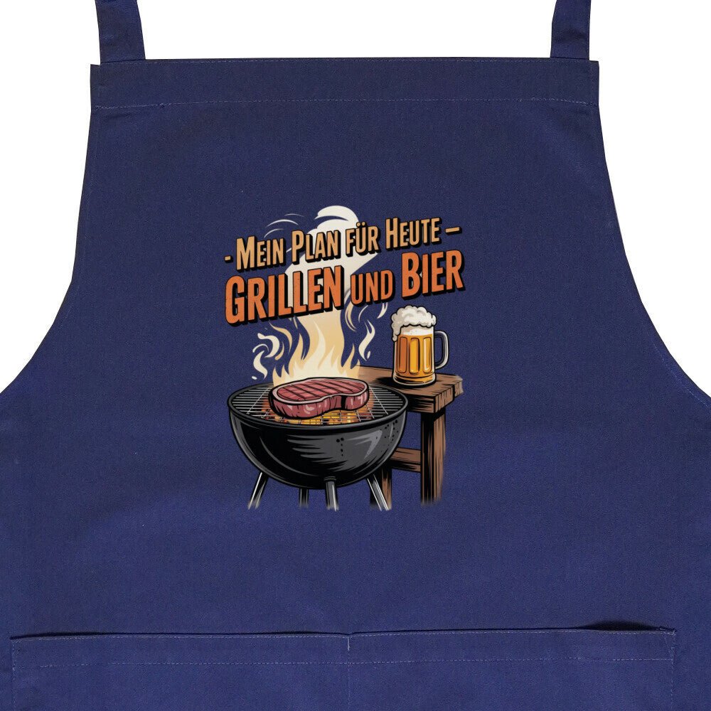 Mein Plan für Heute - Grillen und Bier - Grillschürze | Apron | Meatware