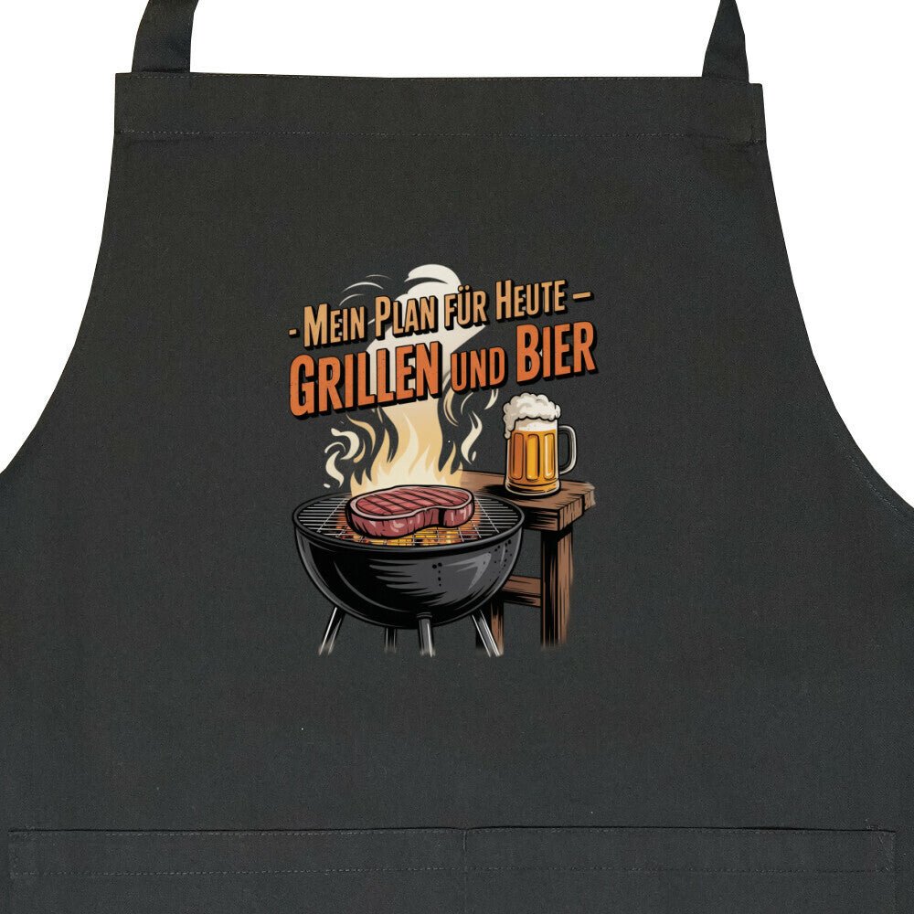 Mein Plan für Heute - Grillen und Bier - Grillschürze | Apron | Meatware