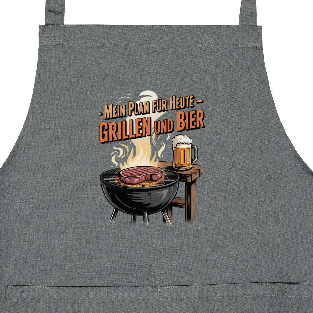 Mein Plan für Heute - Grillen und Bier - Grillschürze | Apron | Meatware