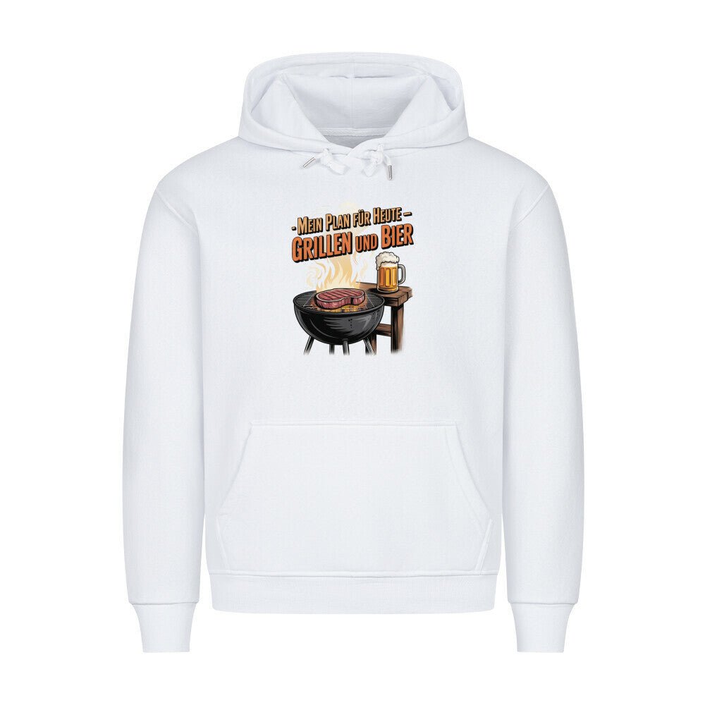 Mein Plan für Heute - Grillen und Bier - HigherBlanks Premium Hoodie | Hoodie | Meatware
