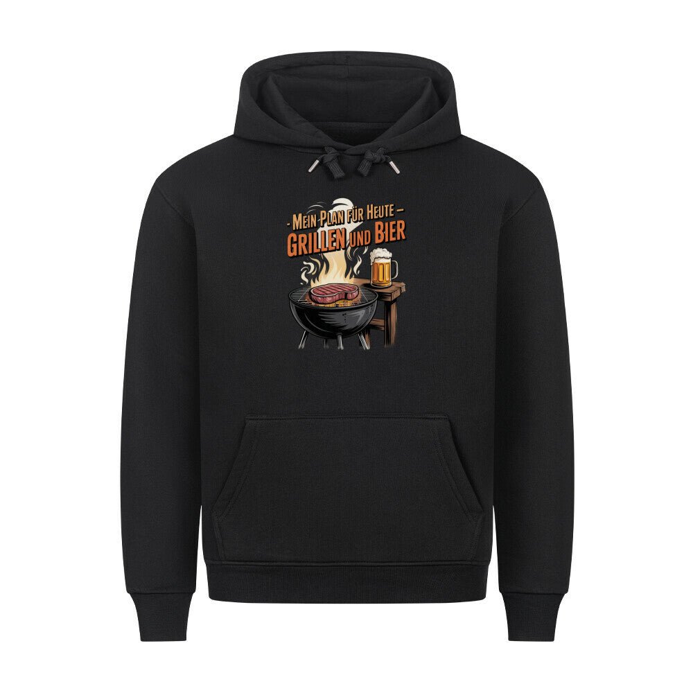 Mein Plan für Heute - Grillen und Bier - HigherBlanks Premium Hoodie | Hoodie | Meatware