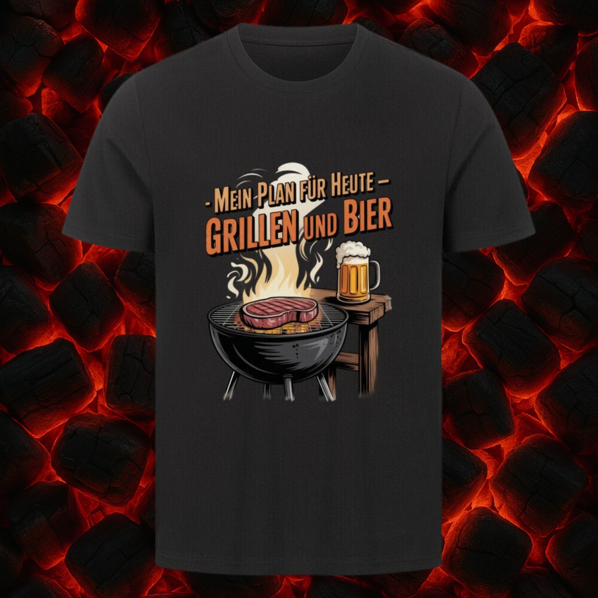 Mein Plan für Heute - Grillen und Bier - HigherBlanks Premium T-Shirt | T-Shirt | Meatware