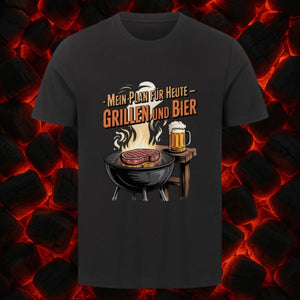Mein Plan für Heute - Grillen und Bier - HigherBlanks Premium T-Shirt | T-Shirt | Meatware