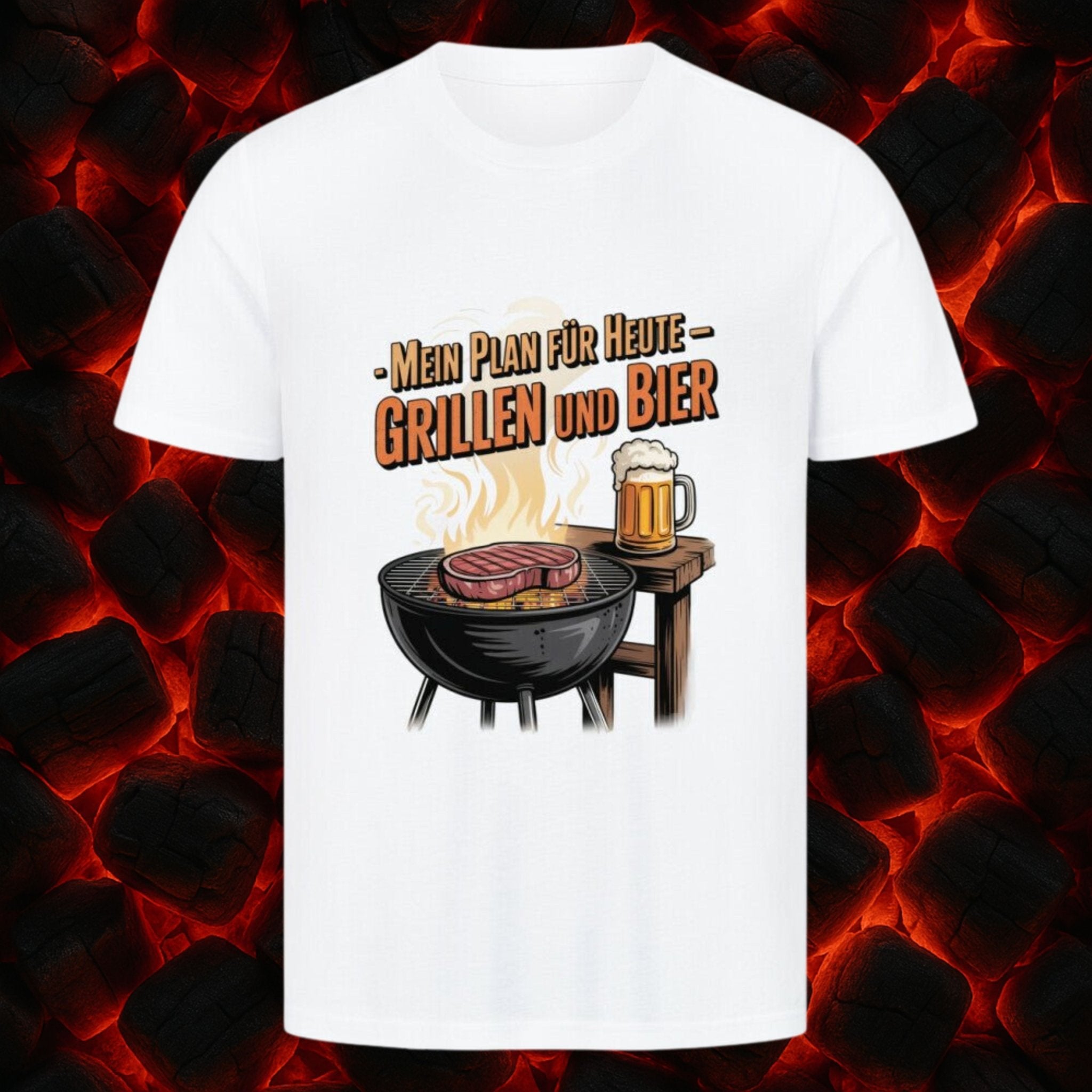 Mein Plan für Heute - Grillen und Bier - HigherBlanks Premium T-Shirt | T-Shirt | Meatware
