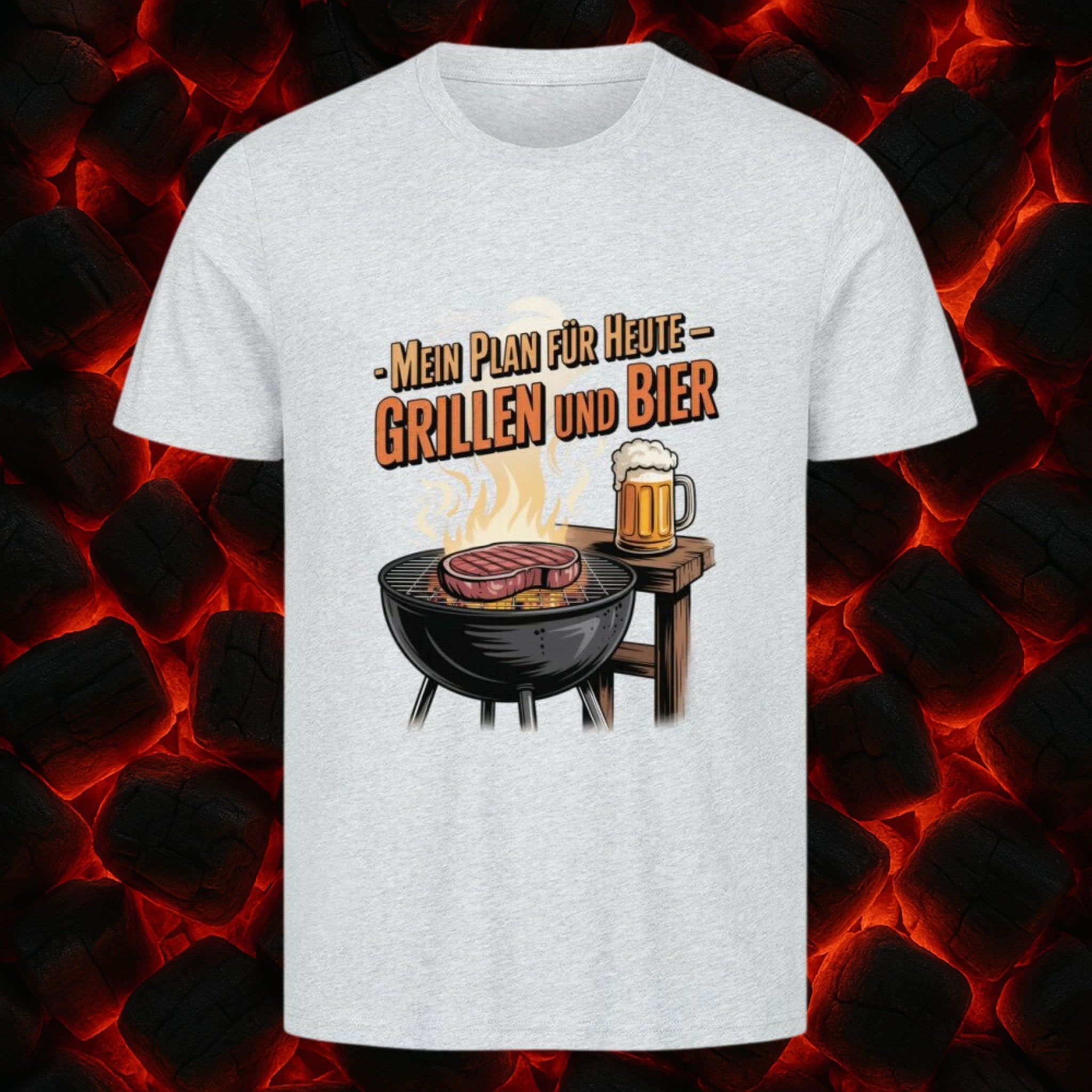 Mein Plan für Heute - Grillen und Bier - HigherBlanks Premium T-Shirt | T-Shirt | Meatware