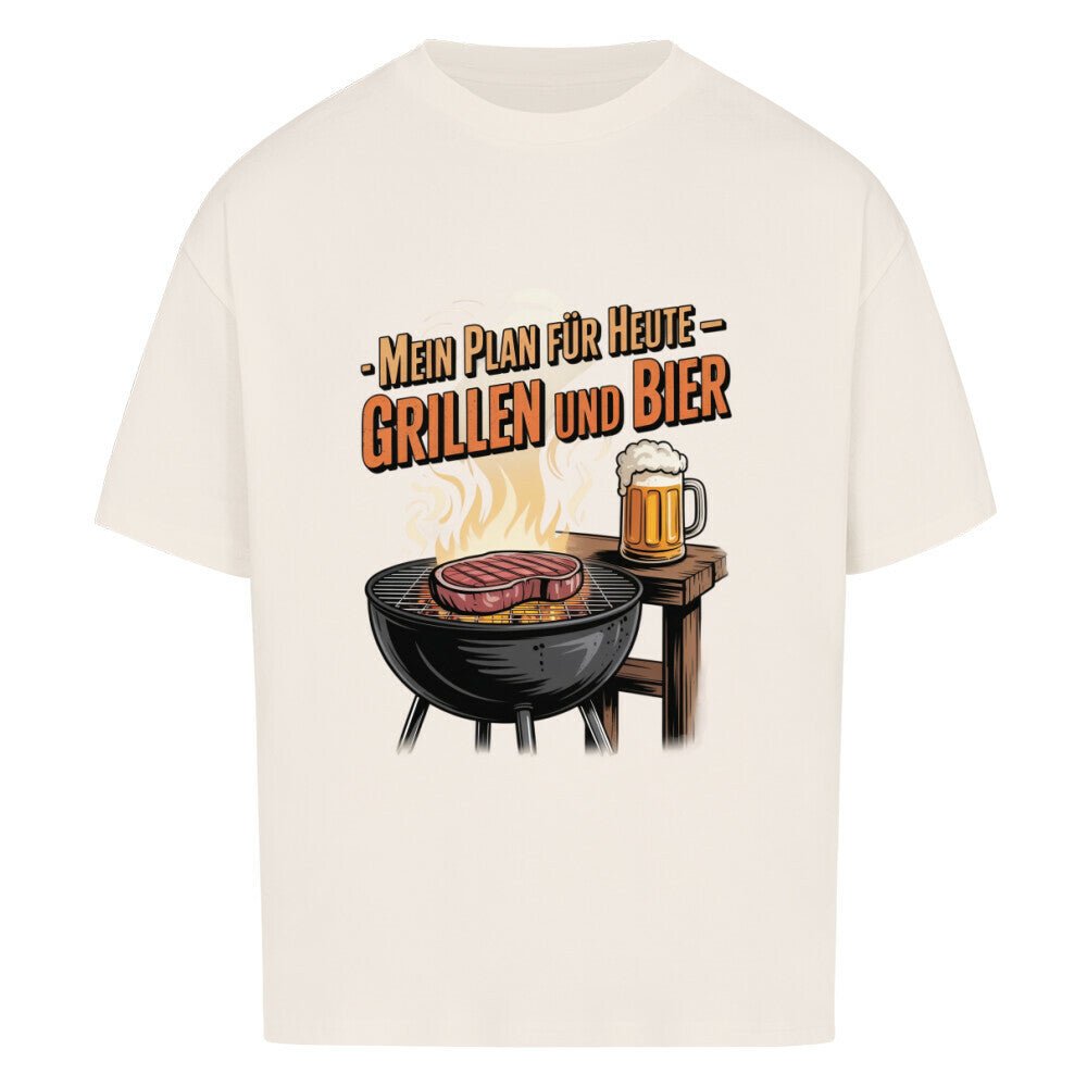 Mein Plan für Heute - Grillen und Bier - VACANCY Oversized Shirt | T-Shirt | Meatware