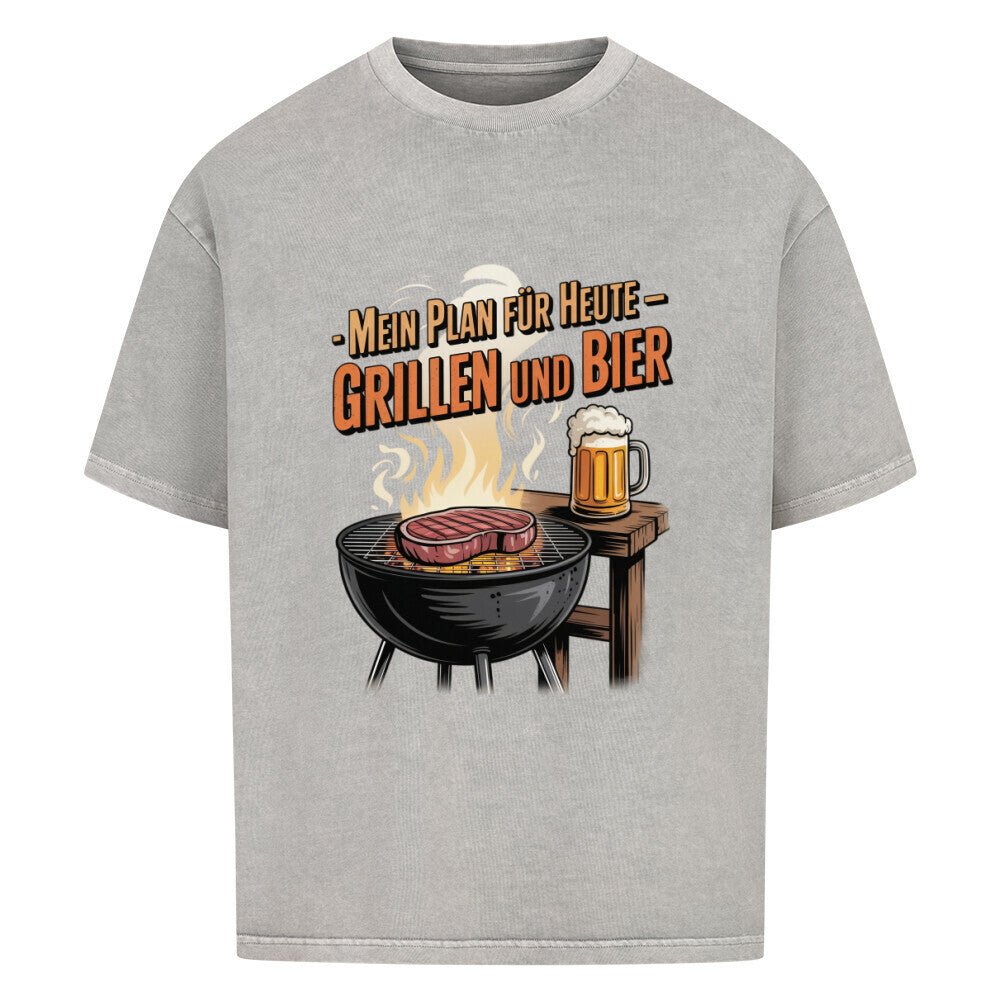 Mein Plan für Heute - Grillen und Bier - VACANCY Oversized Shirt | T-Shirt | Meatware