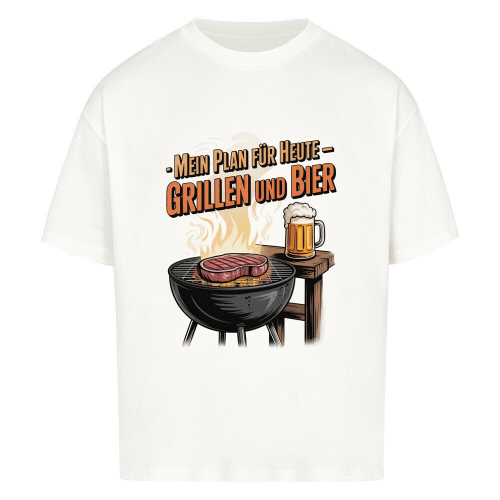 Mein Plan für Heute - Grillen und Bier - VACANCY Oversized Shirt | T-Shirt | Meatware