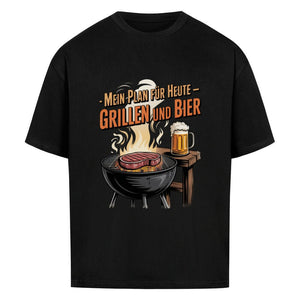 Mein Plan für Heute - Grillen und Bier - VACANCY Oversized Shirt | T-Shirt | Meatware
