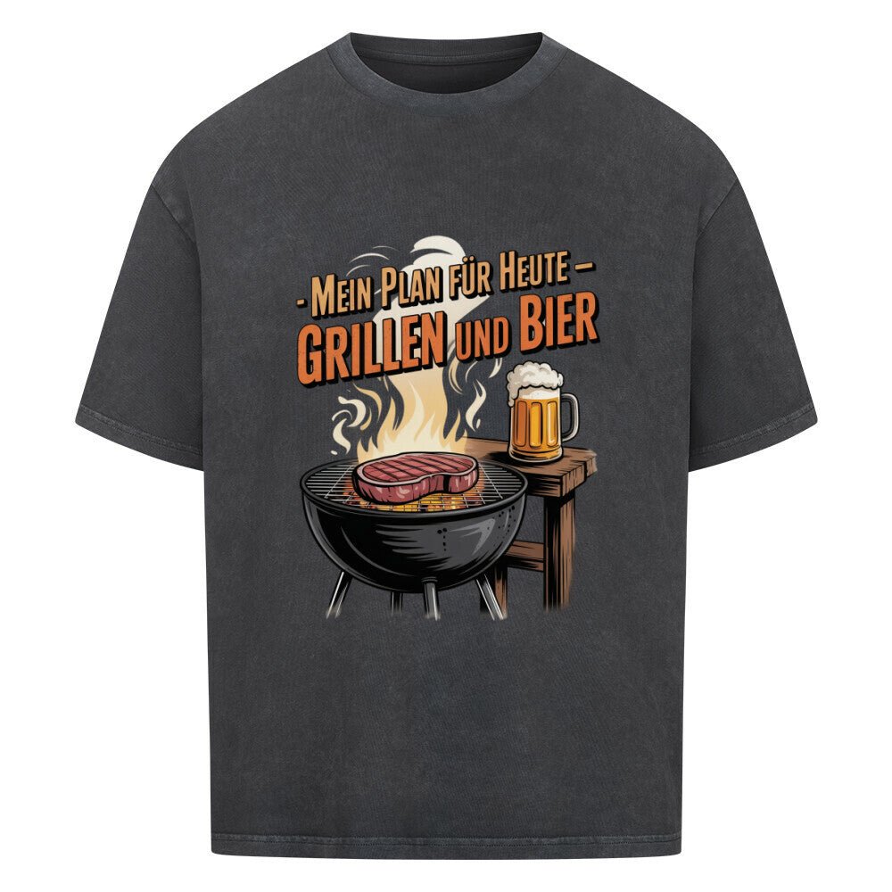 Mein Plan für Heute - Grillen und Bier - VACANCY Oversized Shirt | T-Shirt | Meatware